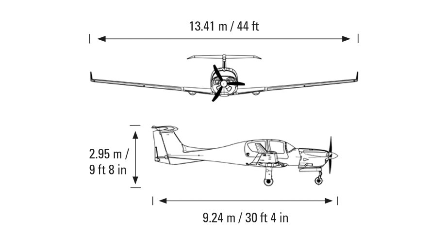 volo privato sul Diamond DA50 RG